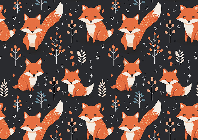 Foxy Friends, Ginger - Twist&Fit Roman Blind - Image 7